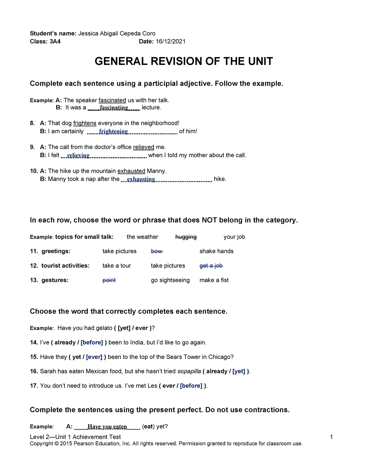 revisi-n-de-la-unidad-1-lecci-n-3-level-2-unit-1-achievement-test-1