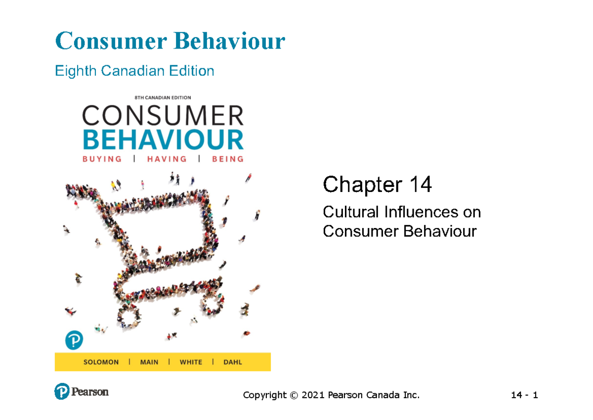 Chapter 14 - Cultural Influences on Consumer Behaviour - 14 - 1 ...