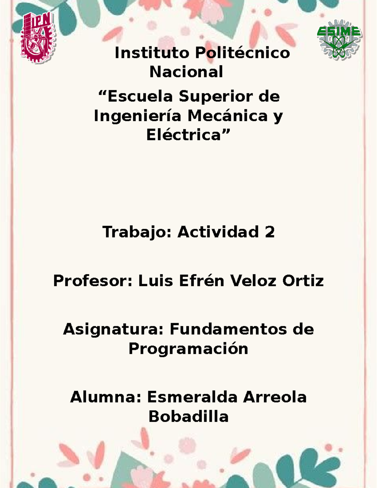 Programa - 1111 - Instituto Politécnico Nacional “Escuela Superior de ...