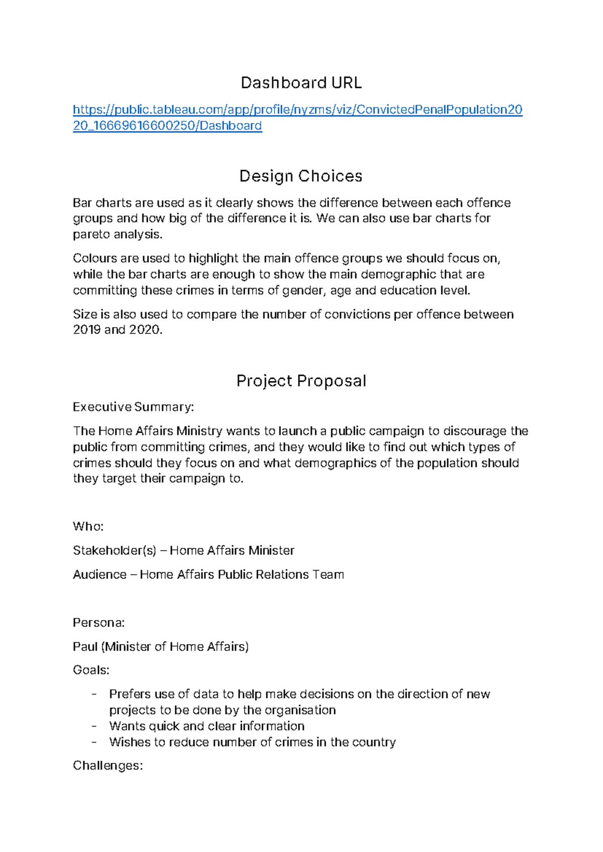 Project Proposal - This is material - Dashboard URL - Studocu