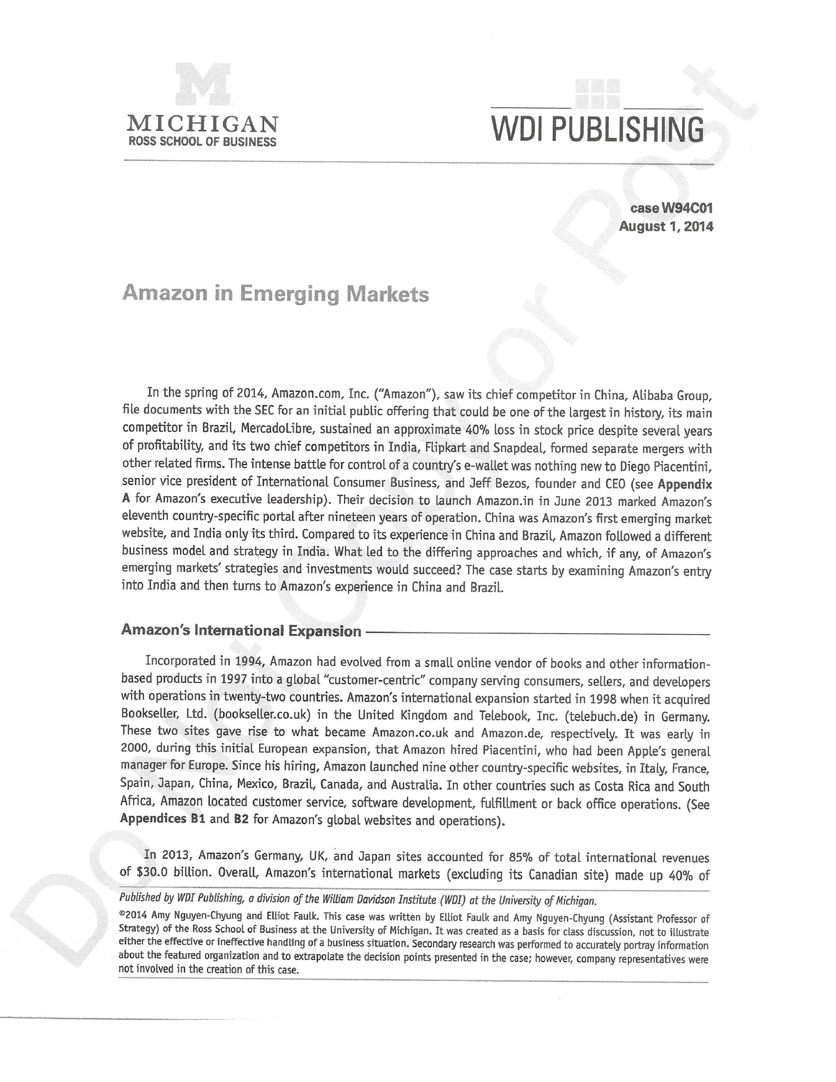 amazon in emerging markets case study