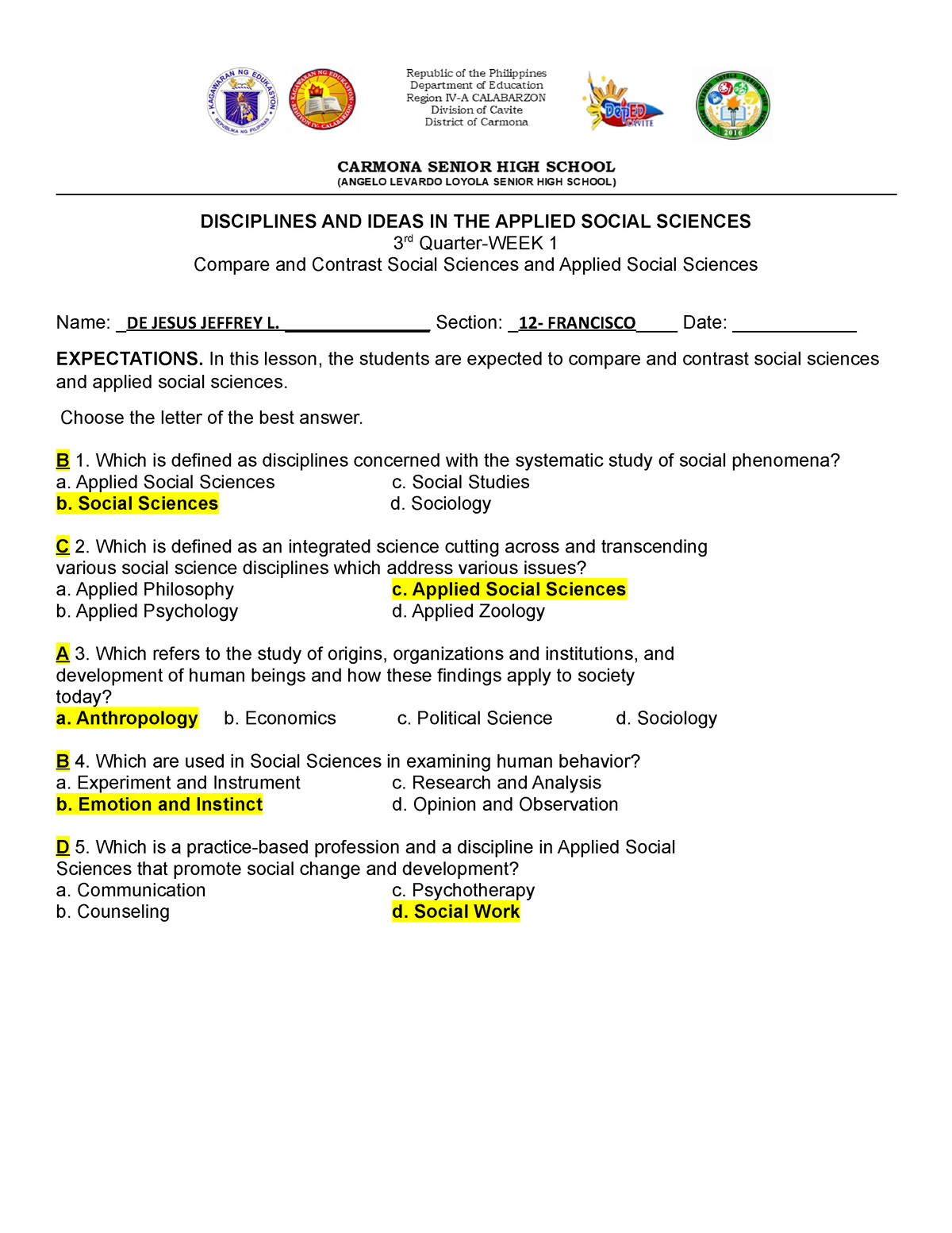 DE Jesus Jeffrey L. ( Diass- Q3 WK 1) - DISCIPLINES AND IDEAS IN THE ...