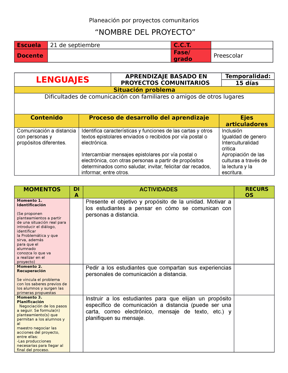 Planeación Por Proyectos Comunitarios-1 - Planeación Por Proyectos ...