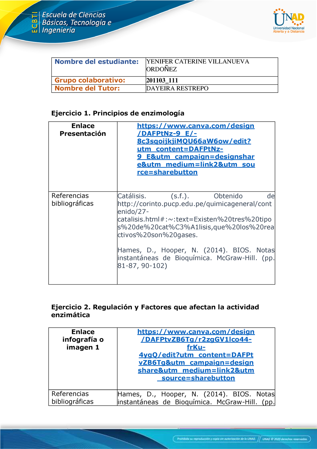 Anexo 2. Formato De Entrega Tarea 3 - Nombre Del Estudiante: YENIFER ...