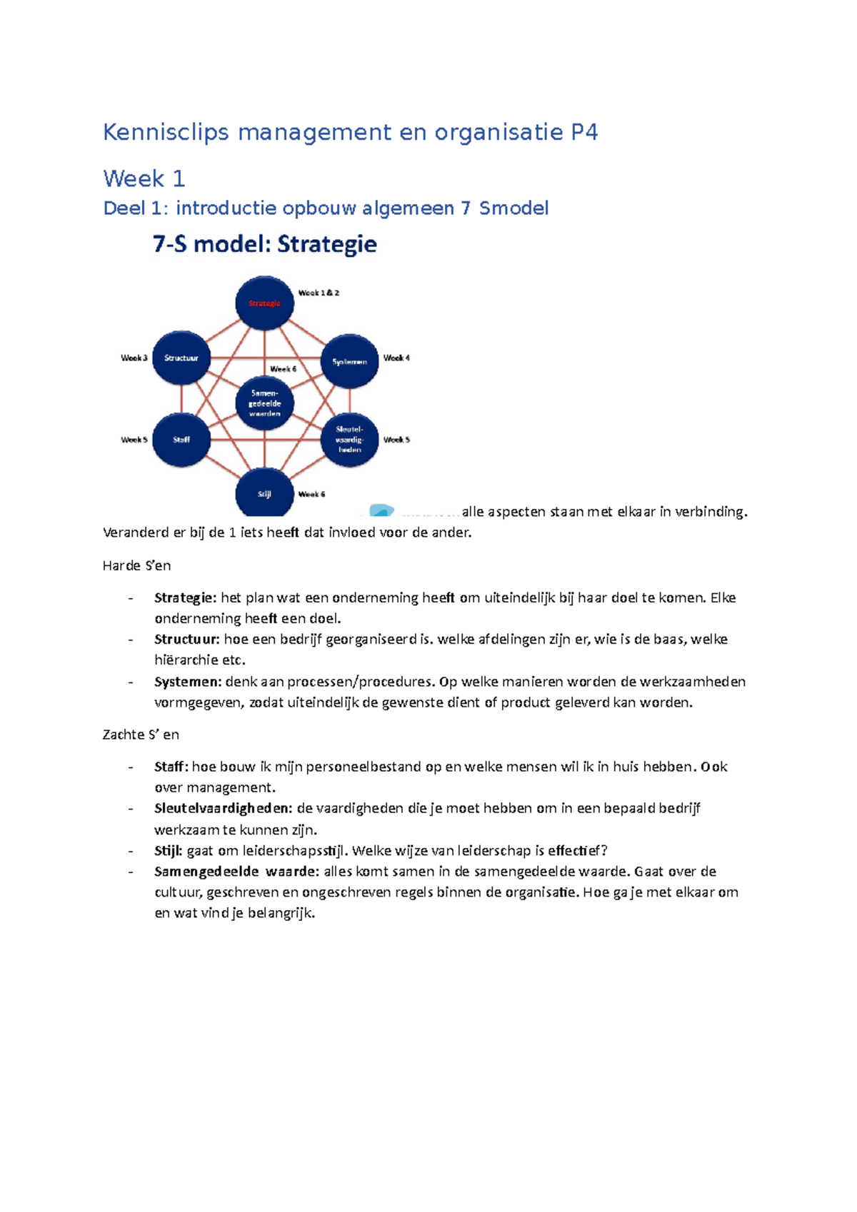 Samenvatting Kennisclips Management En Organisatie P4 - Kennisclips ...