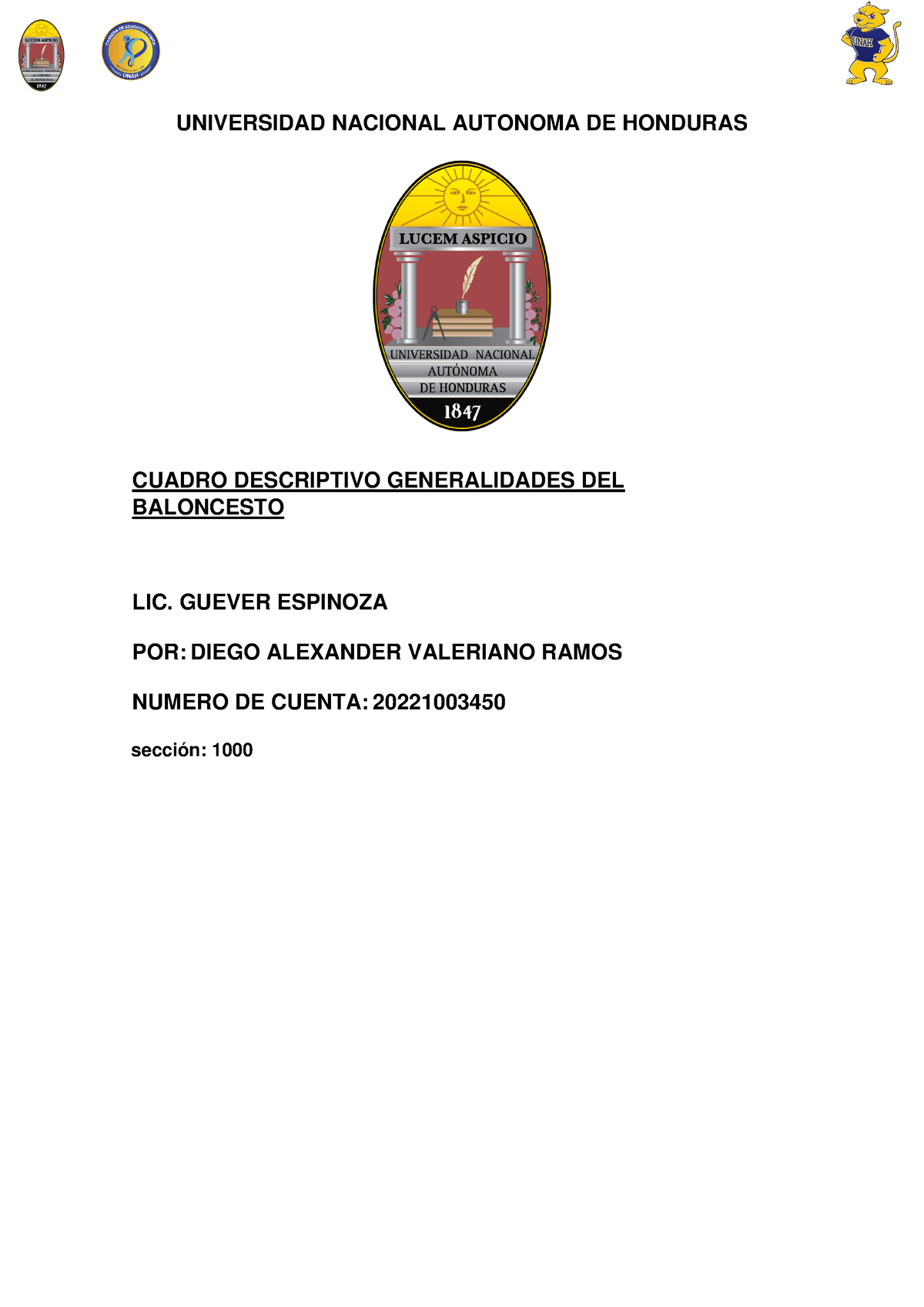 Cuadro historia y generalidades Diego Valeriano 20221003450 - UNIVERSIDAD  NACIONAL AUTONOMA DE - Studocu