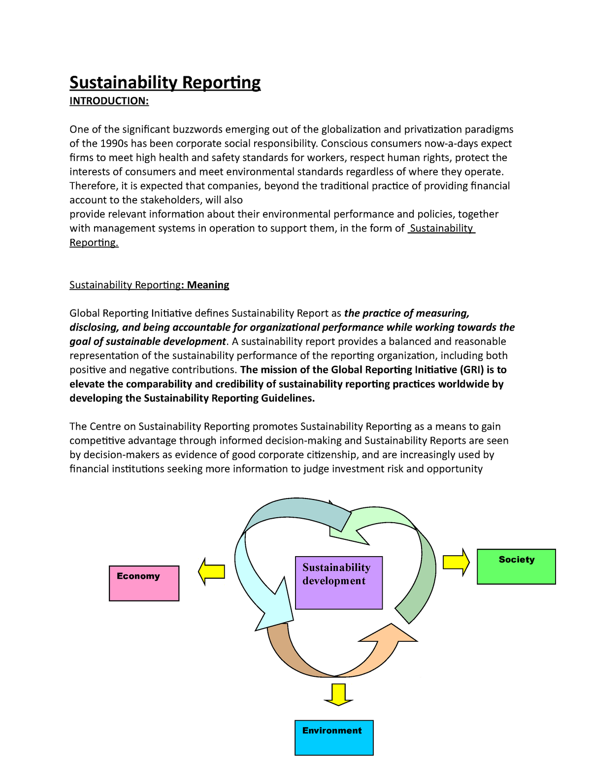 sustainability reporting master thesis