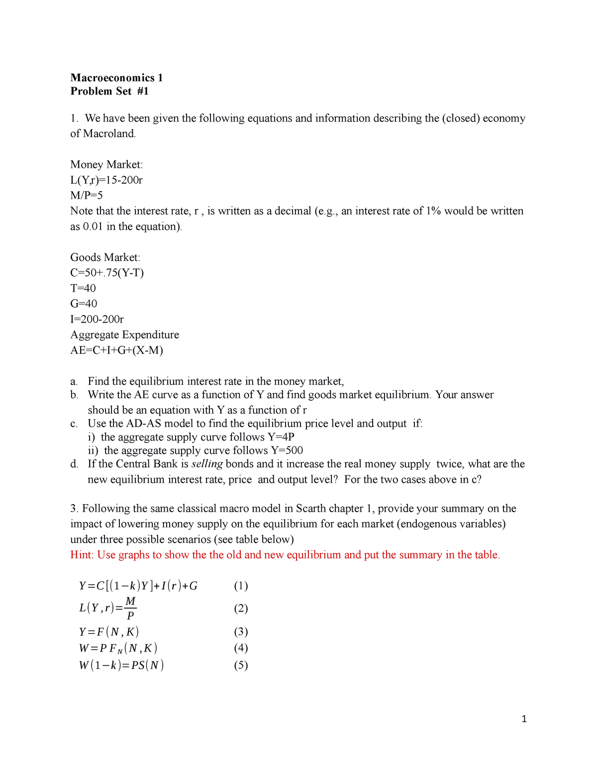 Macro 1 Problem Set 1 Topp1 Studocu