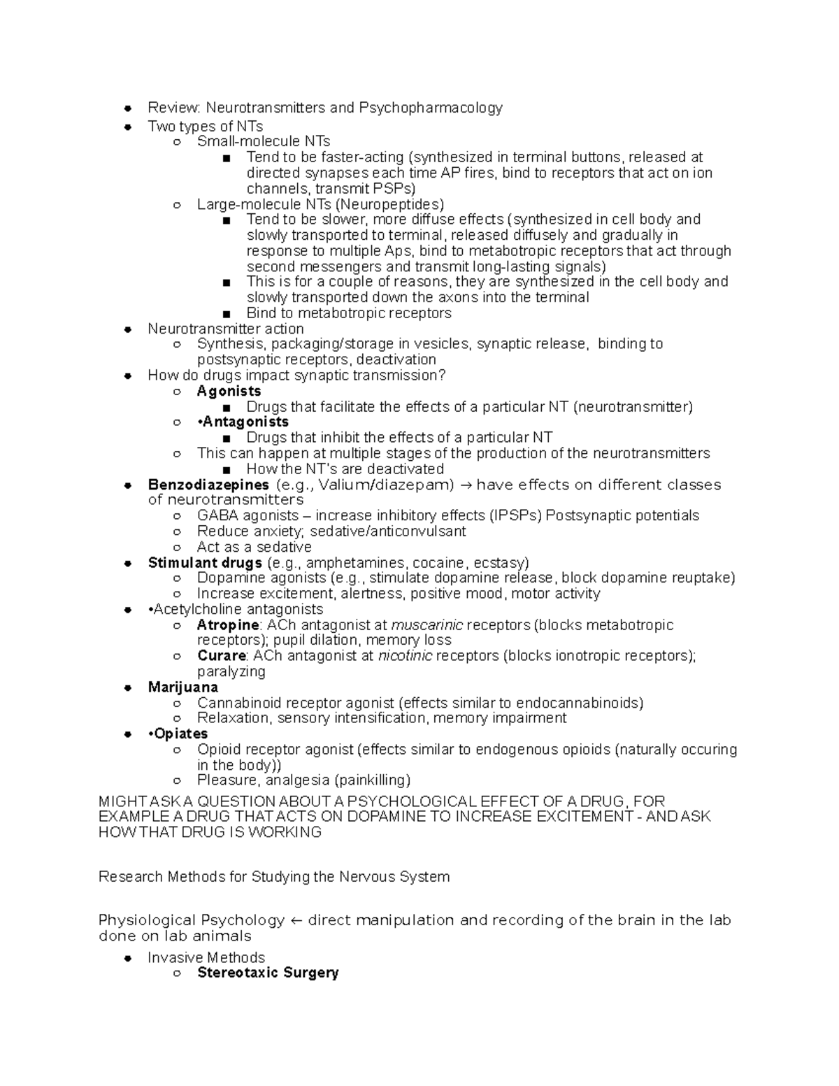 Research Methods for Studying the Nervous System - Review ...