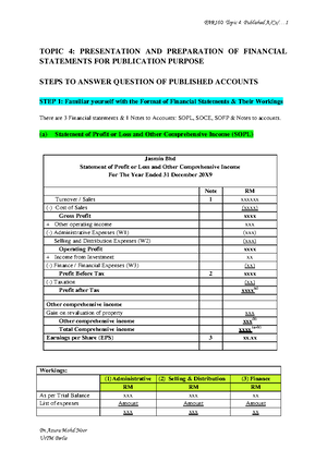 Account Tutorial - Financial Accounting And Reporting - UiTM - Studocu