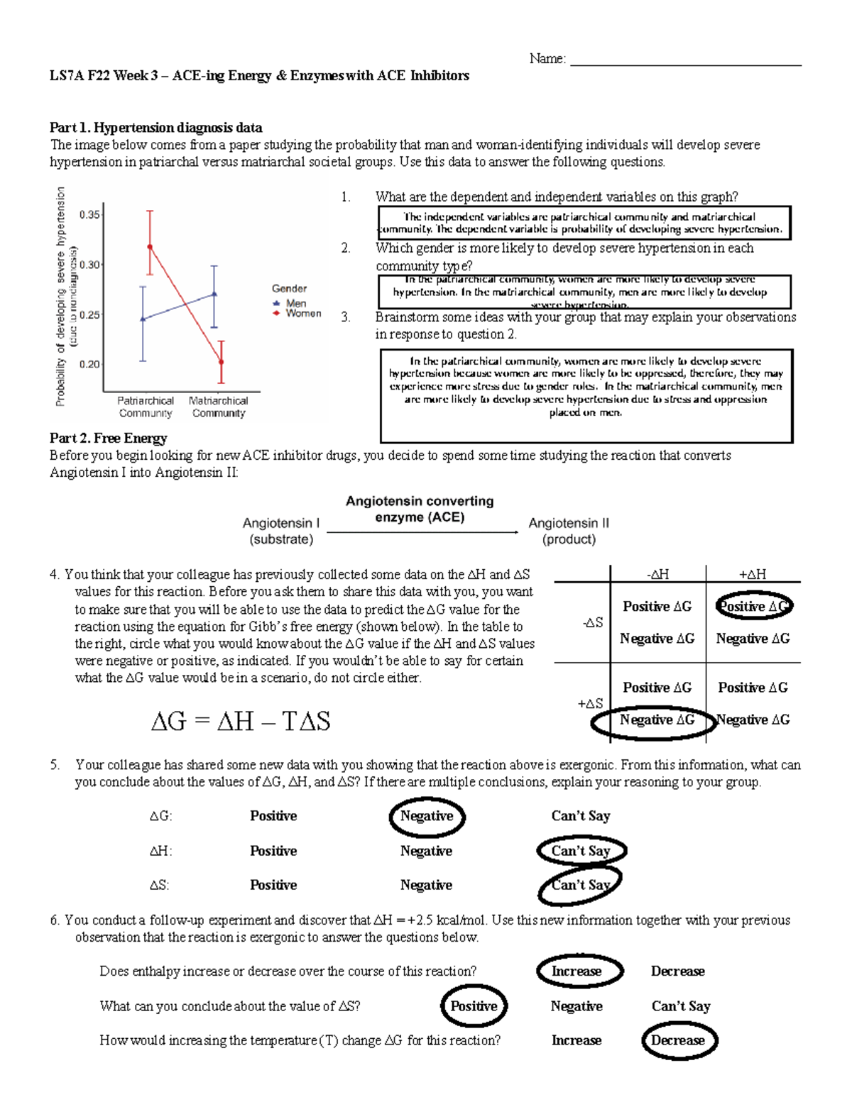 Week 3 Discussion Worksheet ACE Inhibitors - Name ...