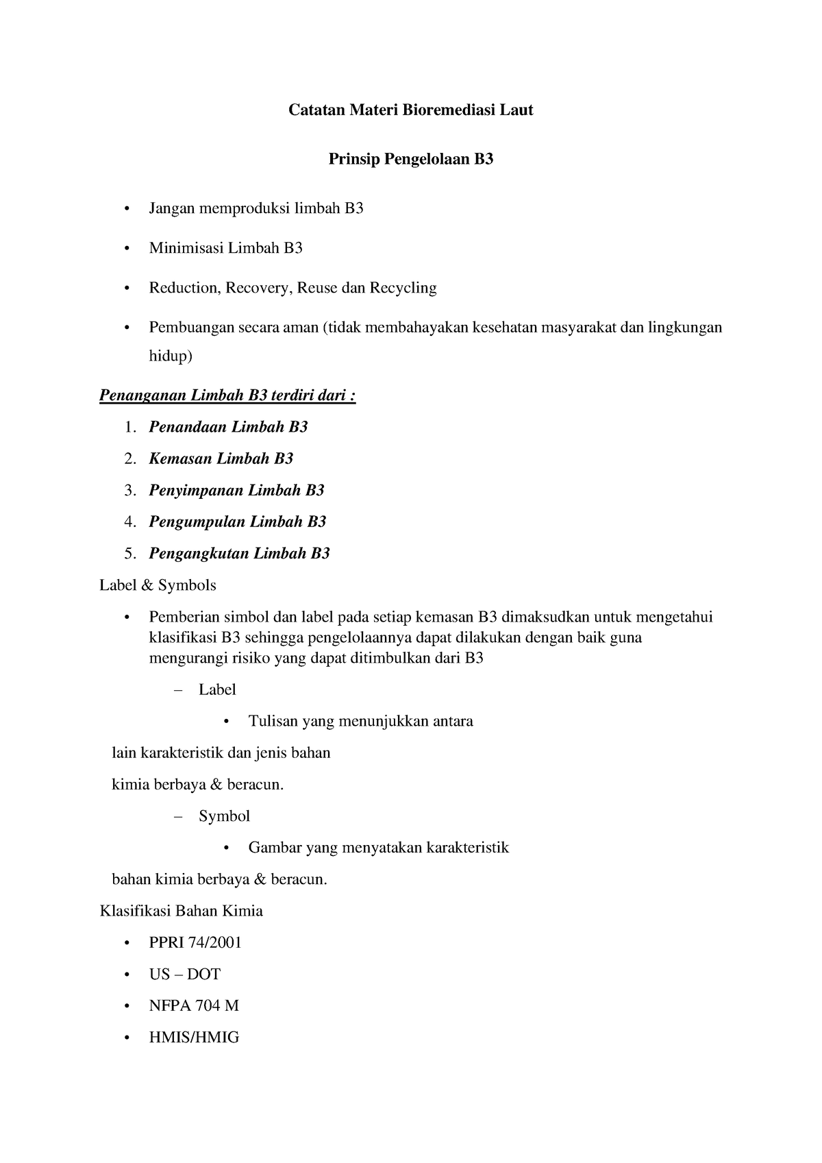 Catatan Materi Bioremediasi Laut Pengelolaan Limbah B3 - Catatan Materi ...