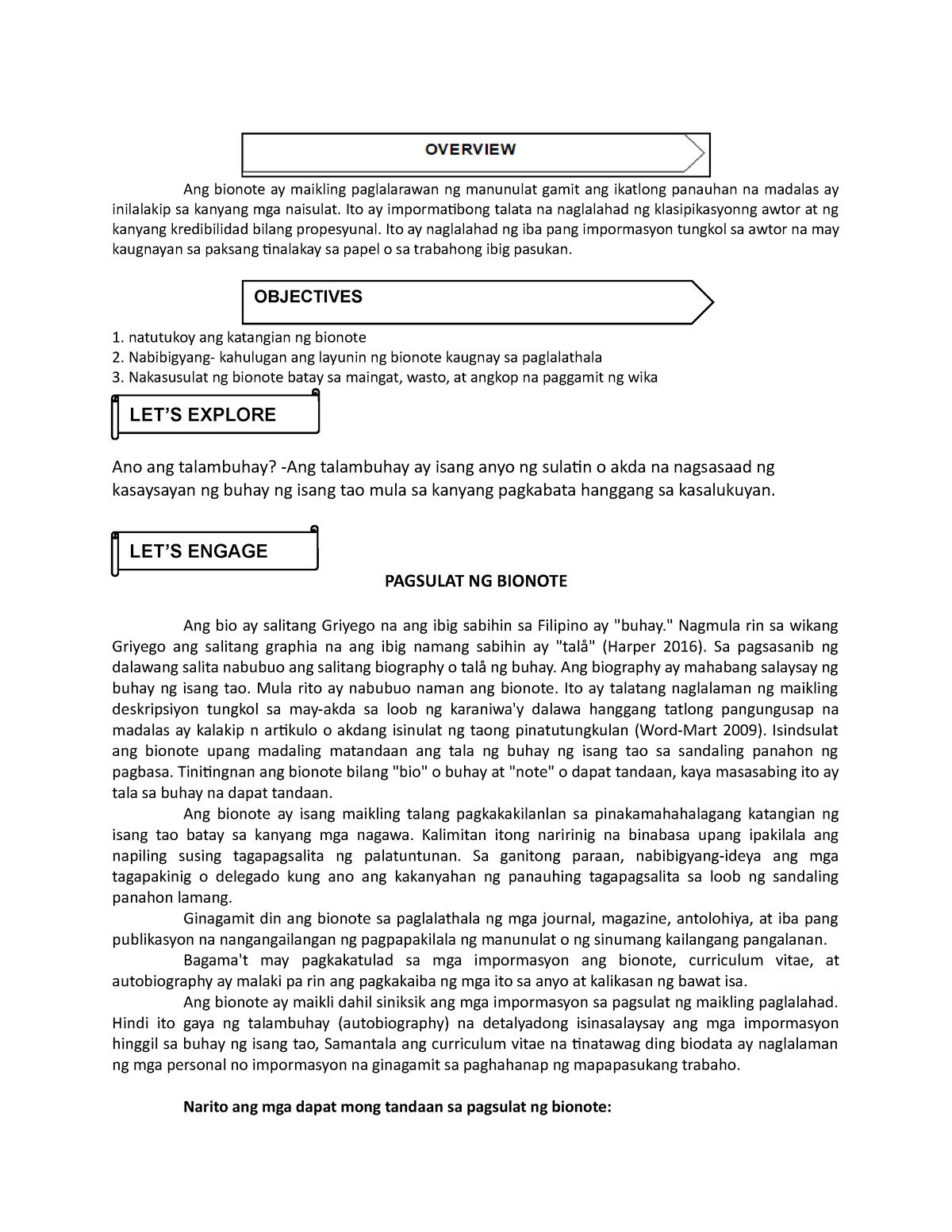 share-filipino-12-5-lectures-ang-bionote-ay-maikling-paglalarawan