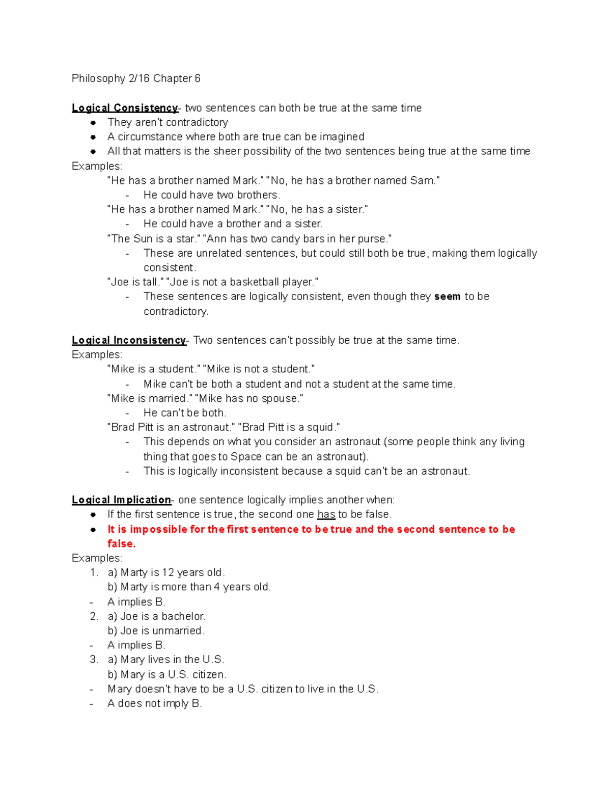 Philosophy 2 16 - notes from 2/16/23 - Philosophy 2/16 Chapter 6 ...