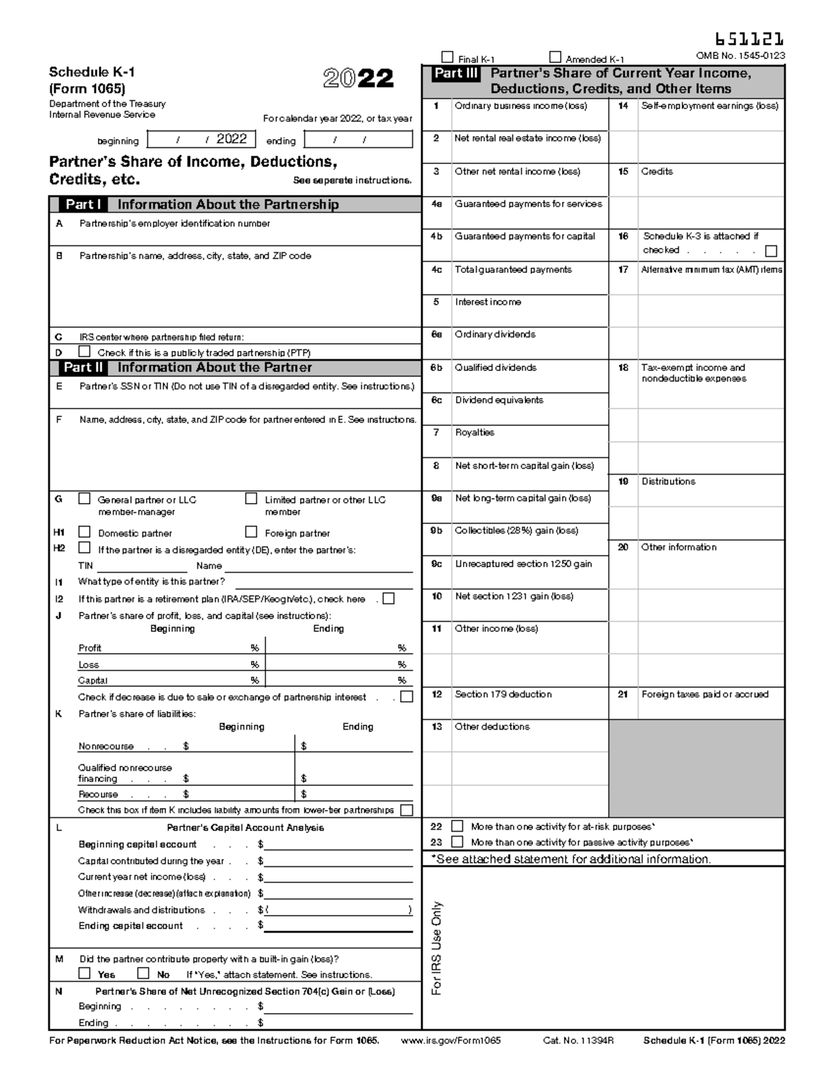 F1065sk1 - Thesis for US department of transportation - 651121 OMB No ...
