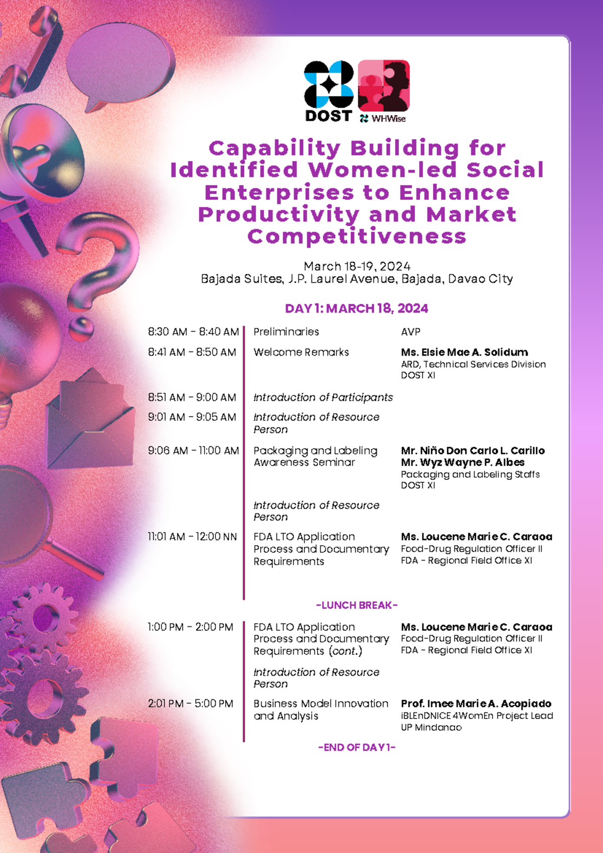 Final Whwise MAR 18 TO 19 program - Capability Building for Identified ...