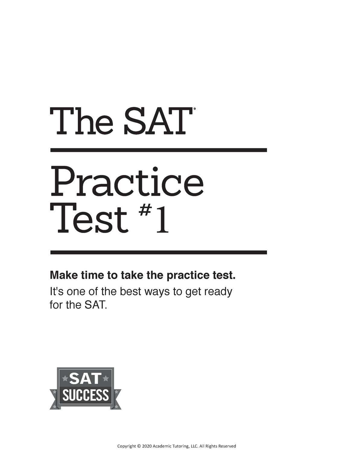 SAT 4th Edition Lightning Prep Additional Practice Tests - Copyright ...