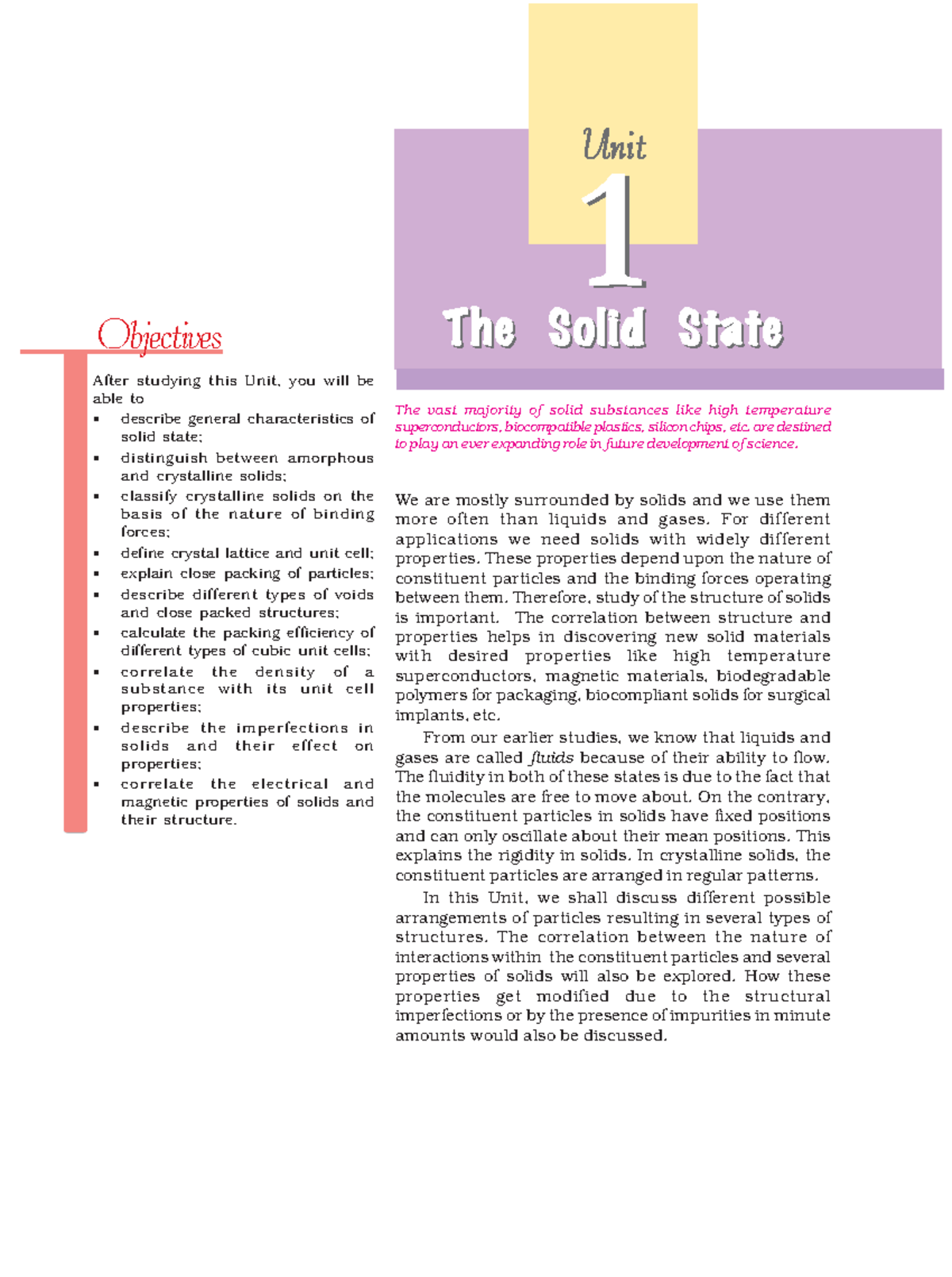 Lech101 - It is the discription of solid state of matter and the ...