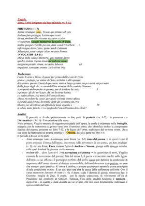 Analisi testi Virgilio Eneide Enea designato dal fato Eneide