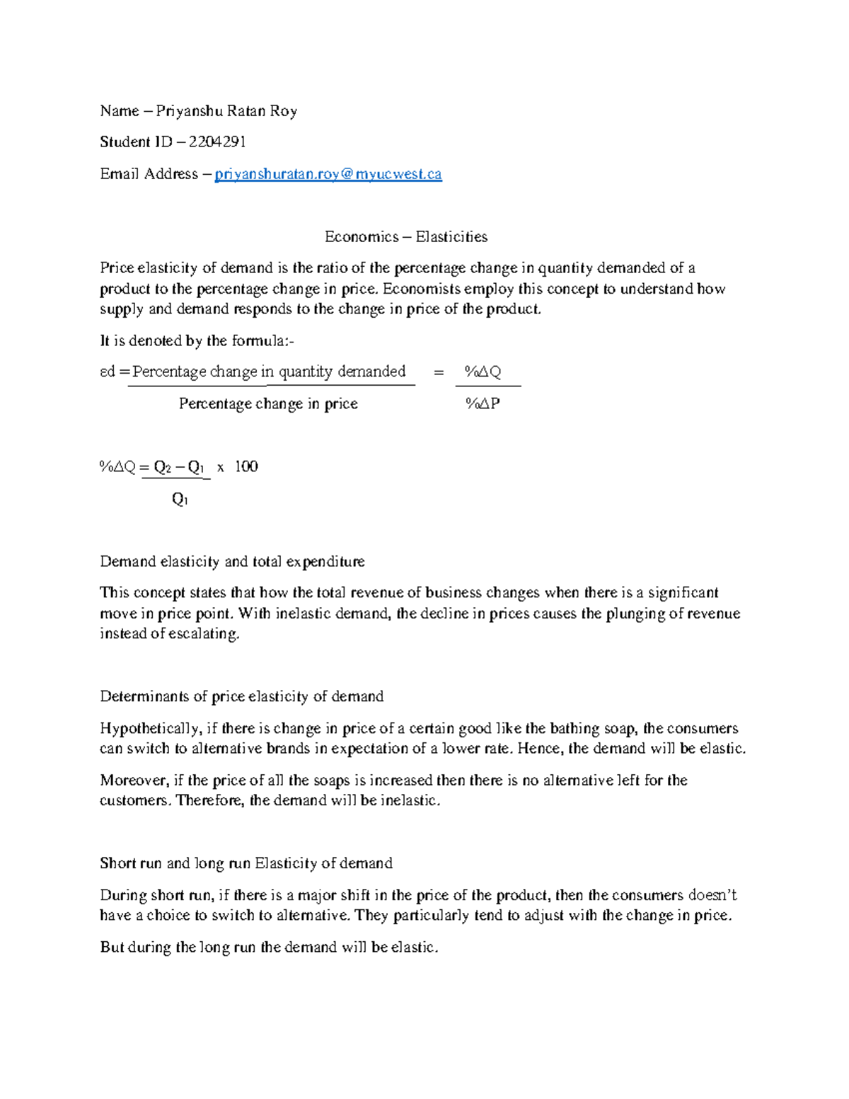 hsc economics assignment 3rd week