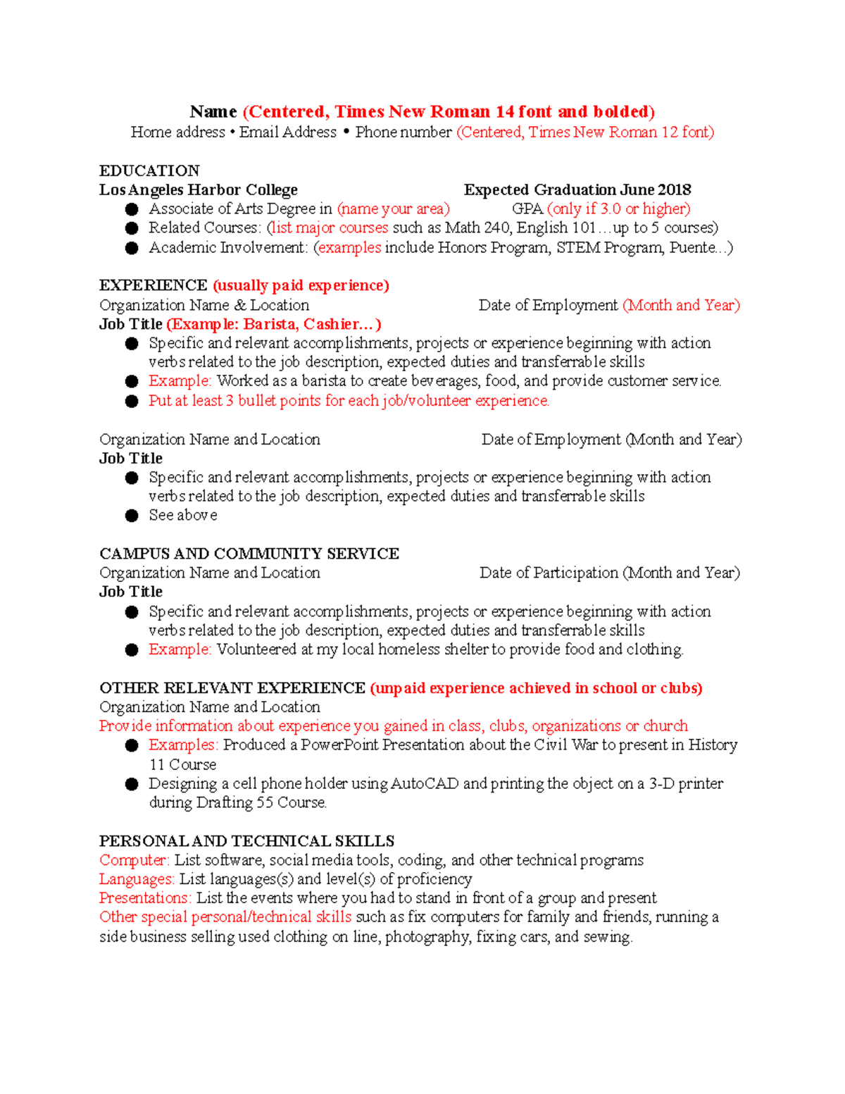 Official Resume Template LAHC - Thumb 1200 1553 