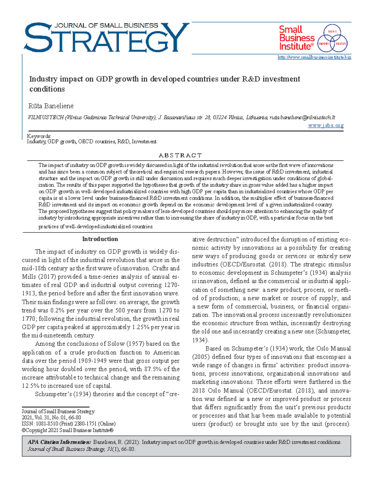 Cpeck 2C Industry impact on GDP growth in developed countries under R ...