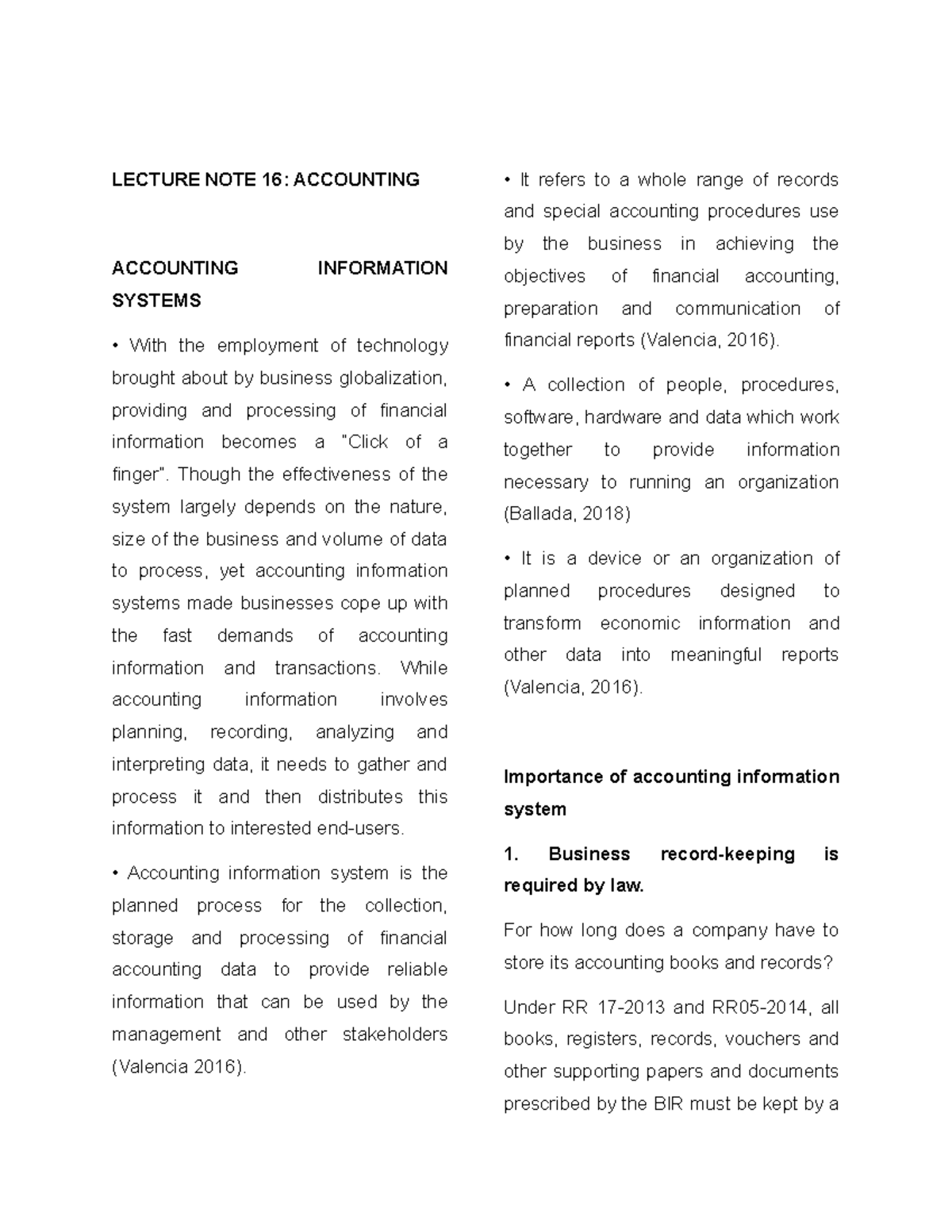 Lecture Note 16 Accounting - LECTURE NOTE 16: ACCOUNTING ACCOUNTING ...