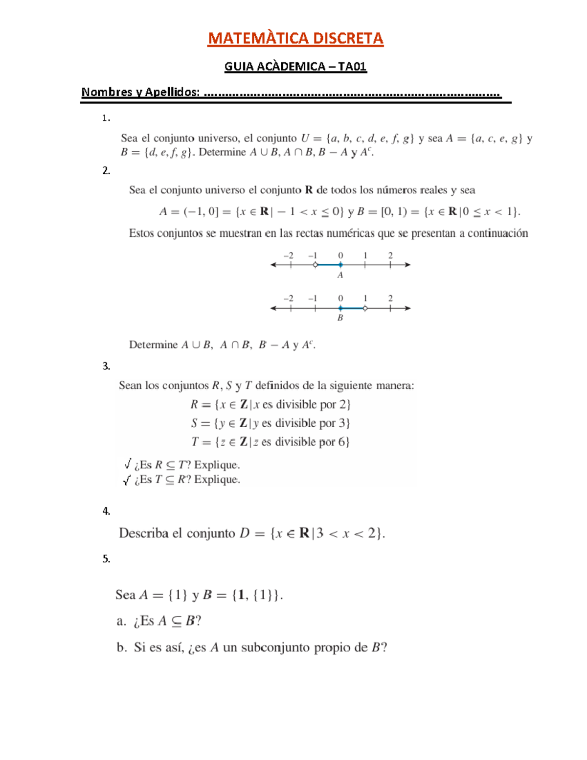 Tarea Academica 1 GUIA DE Ejercicios - Herramientas para la ...