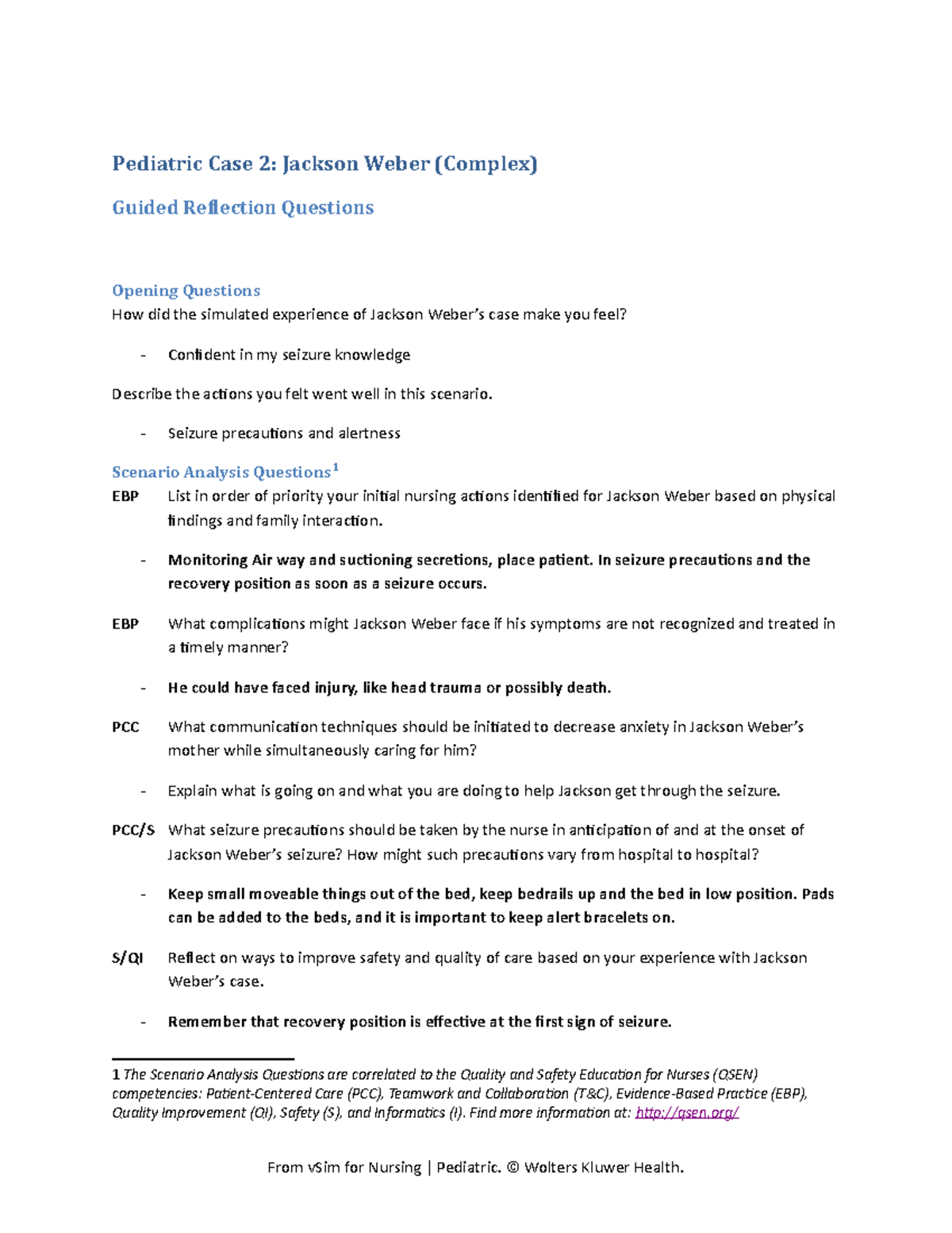 jackson weber case study quiz