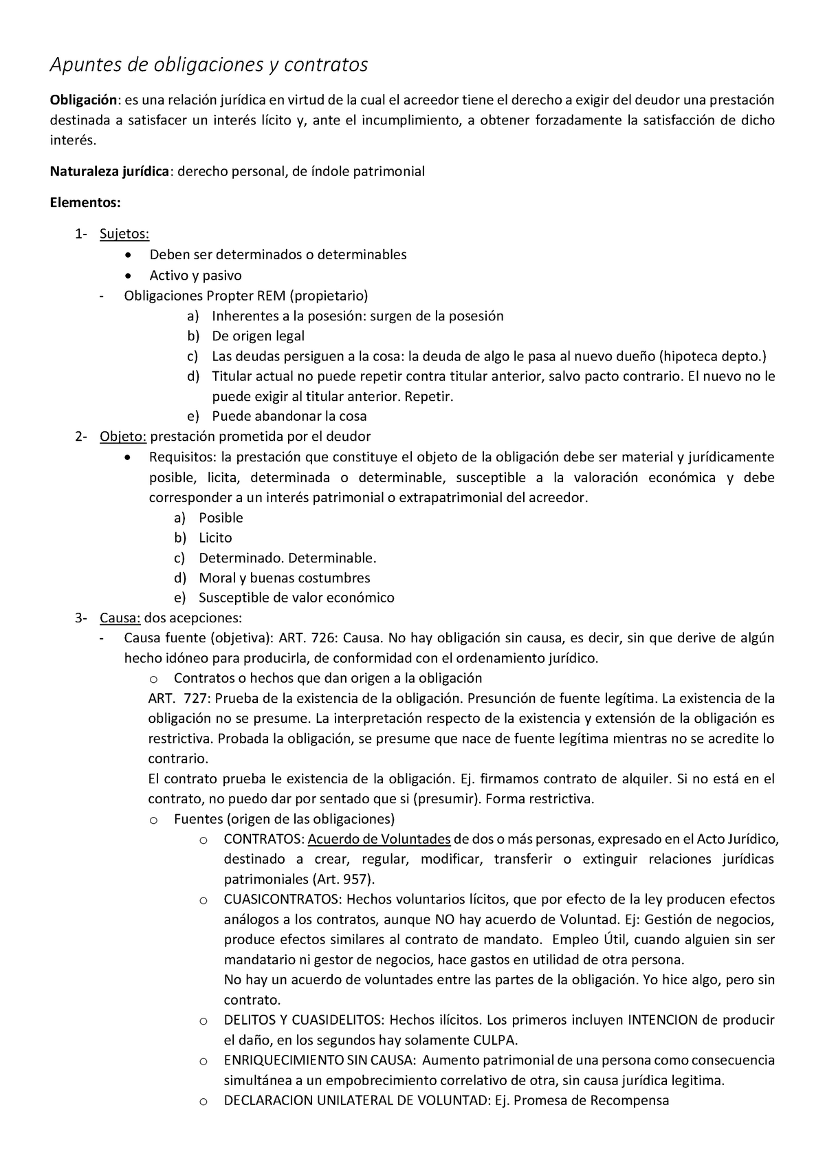 Apuntes Obligaciones Y Contratos - Apuntes De Obligaciones Y Contratos ...