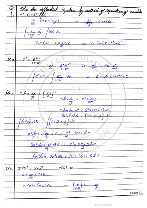 Theory Of PDES - PDF NOTES OF DIFFERENTIAL EQUATIONS - Department Of ...