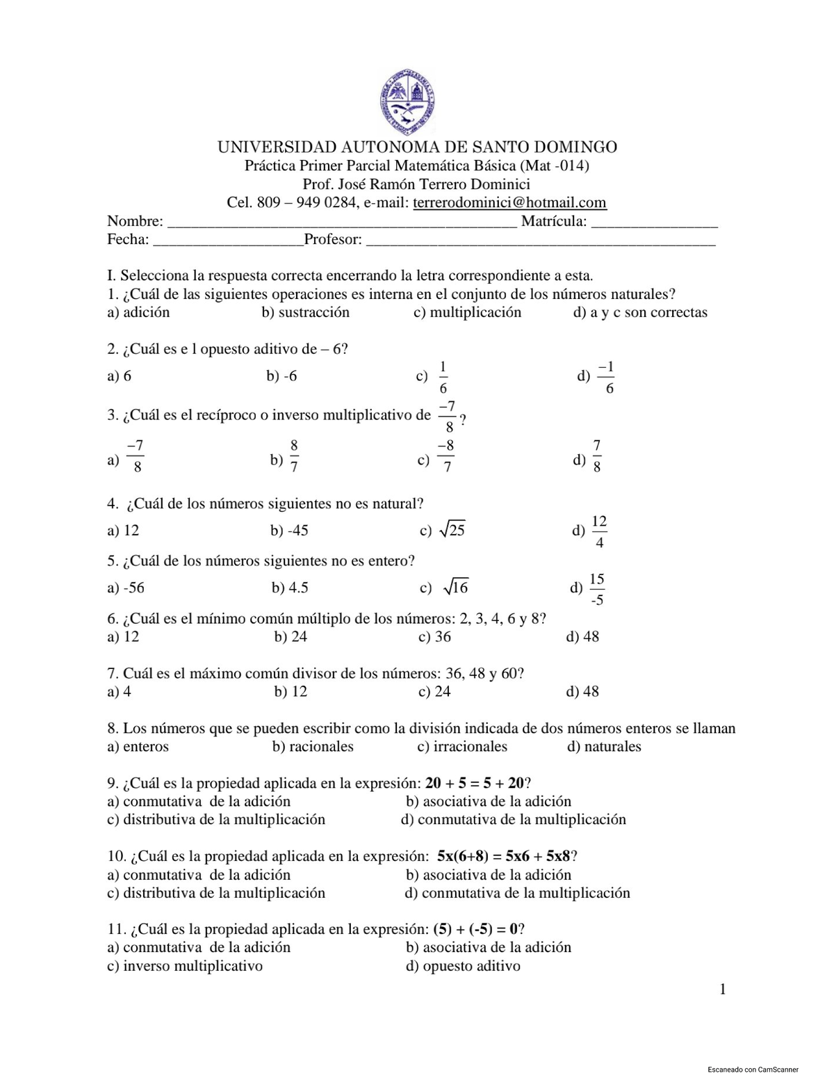 Guia Primer Parcial De Matematica Basica ( Mat- 014) Sept 2013 ...