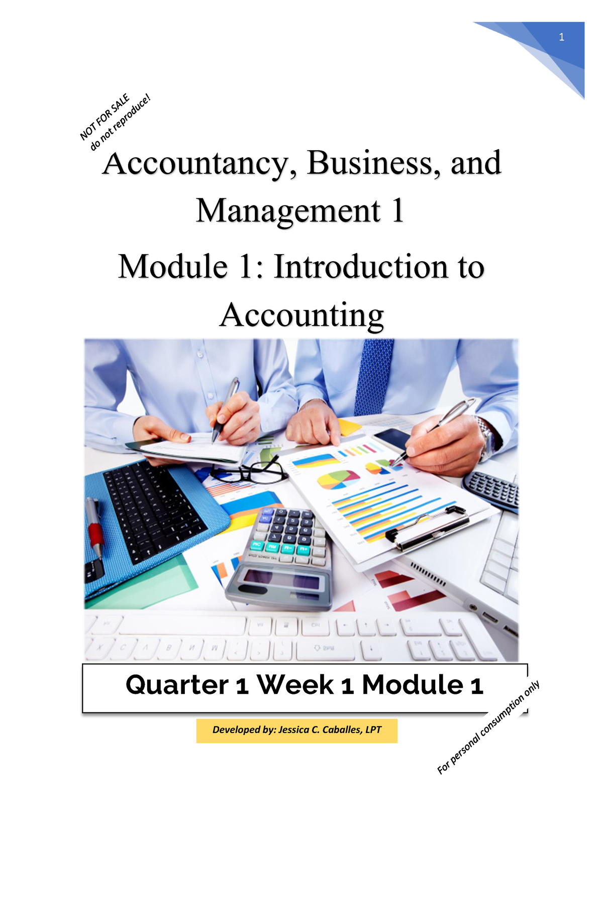 ABM1 WK1 Module 1,2 Final - ####### 1 Accountancy, Business, And ...