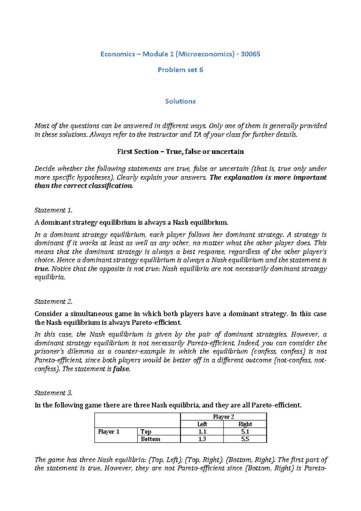 Class 06 en Additional Exercises Sol - Economics – Module 1 ...