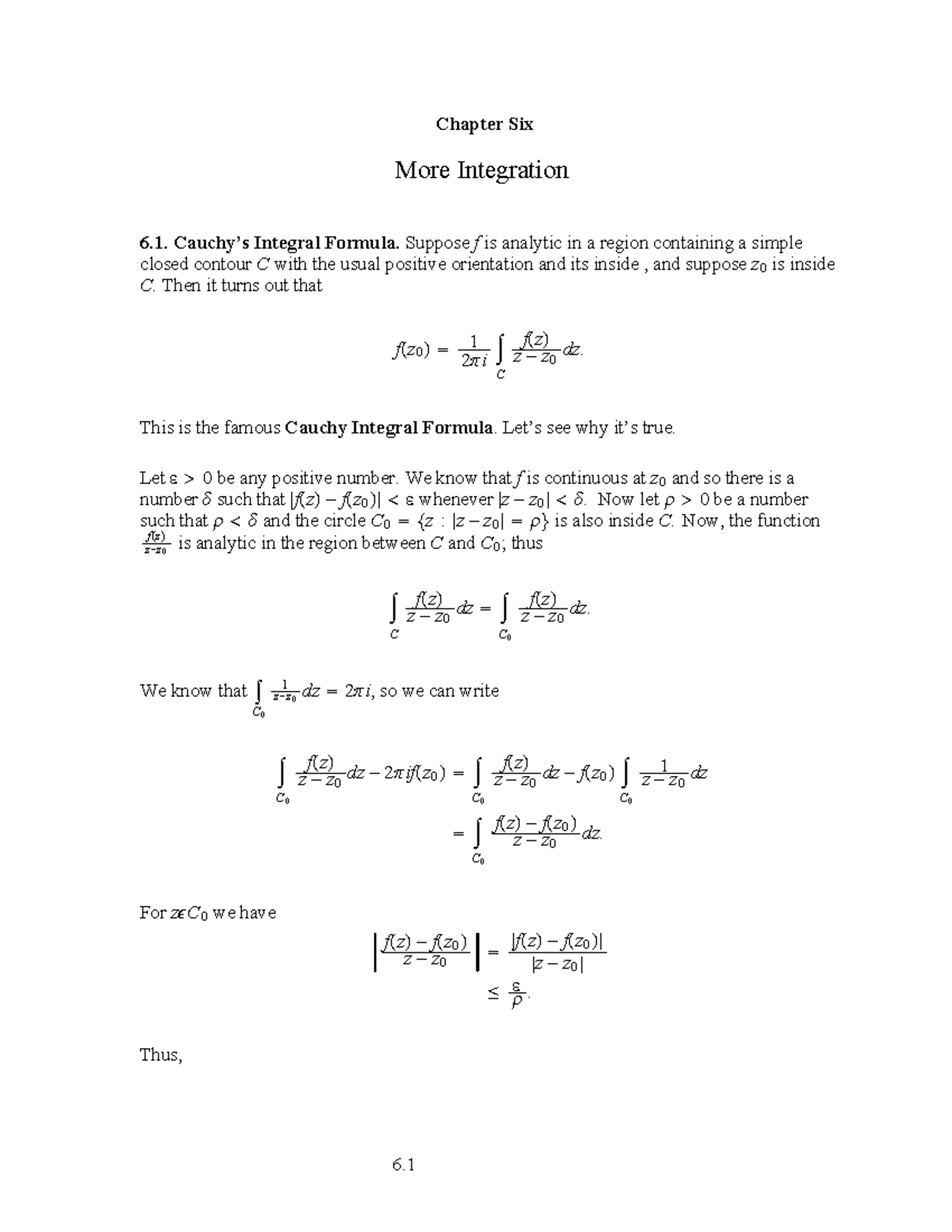 Physics chapter 6 - More integration Notes In Class - Chapter Six More ...