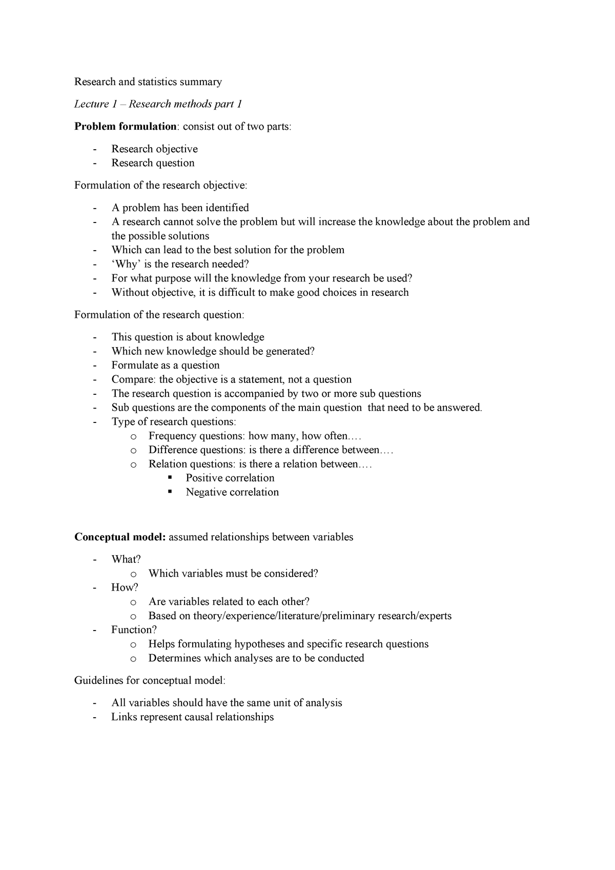 Research and statistics summary - Research and statistics summary ...