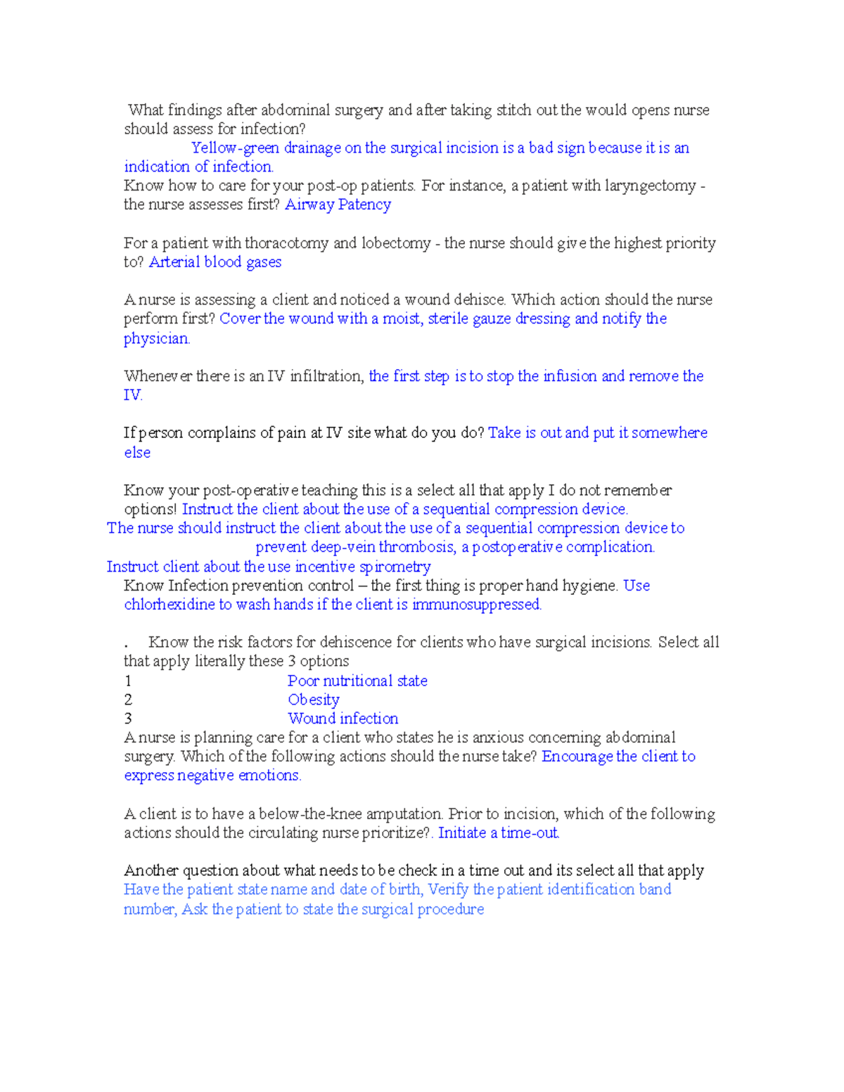 Medical Surgical Quiz 1 What findings after abdominal surgery and