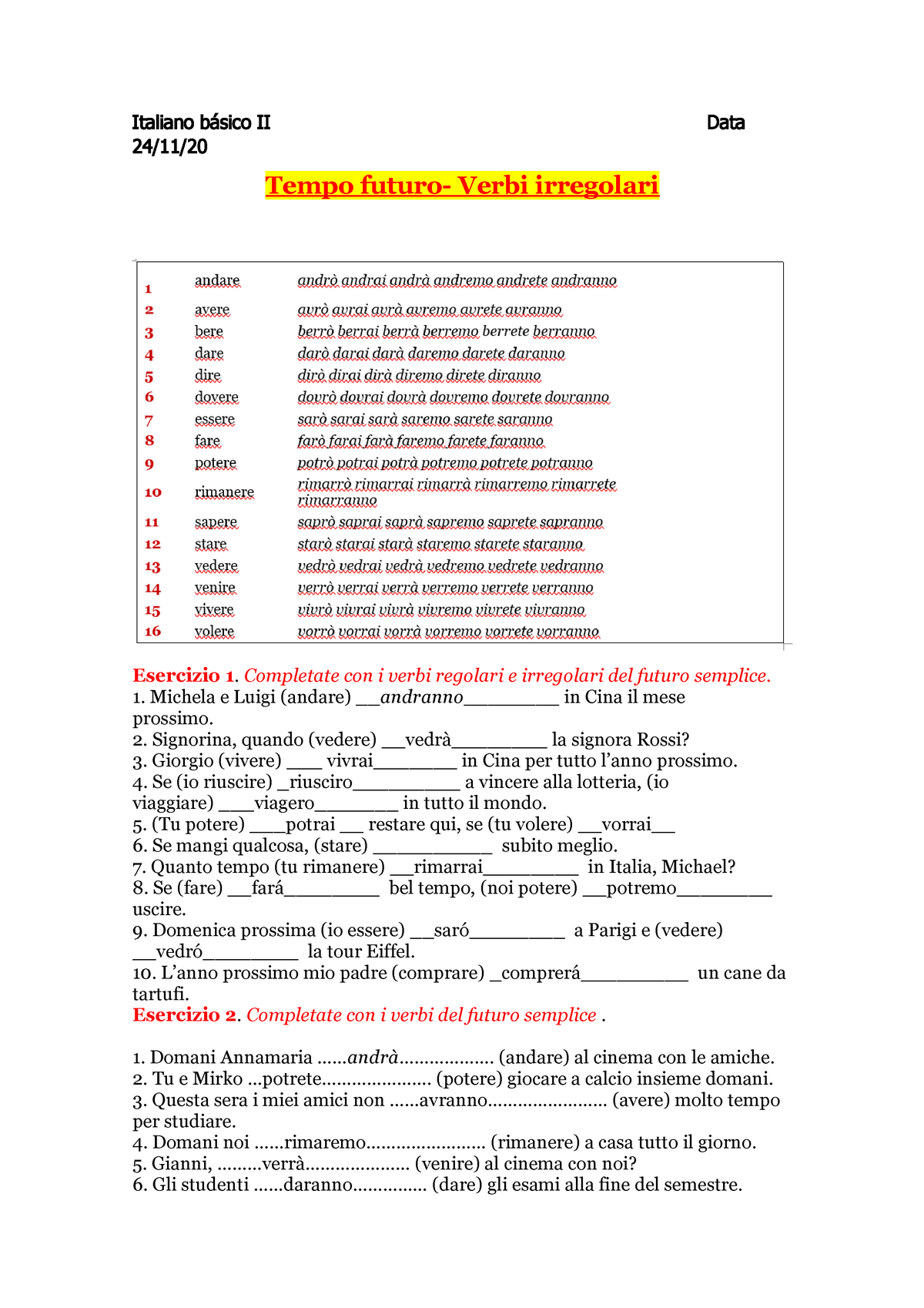 tempo-futuro-verbi-irregolari-enviar-italiano-b-sico-ii-data-24-11