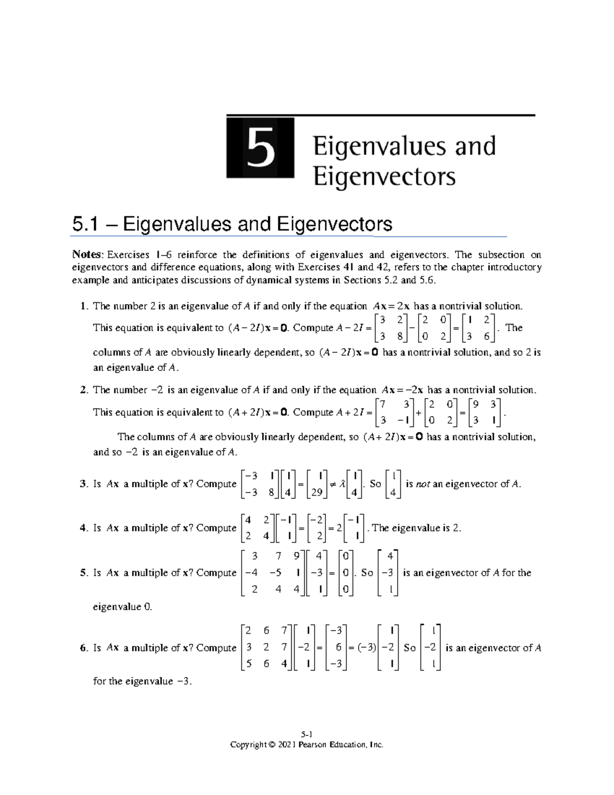 ISM-LLM-Chpt5 231226 195848 - 5 - 1 5 – Eigenvalues and Eigenvectors ...