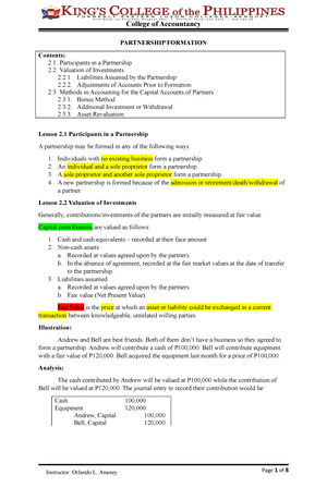 IA3 Chapter-7 Notes PART-1 - IA Chapter 7 PROBLEM 1: 1. FALSE 6. FALSE ...