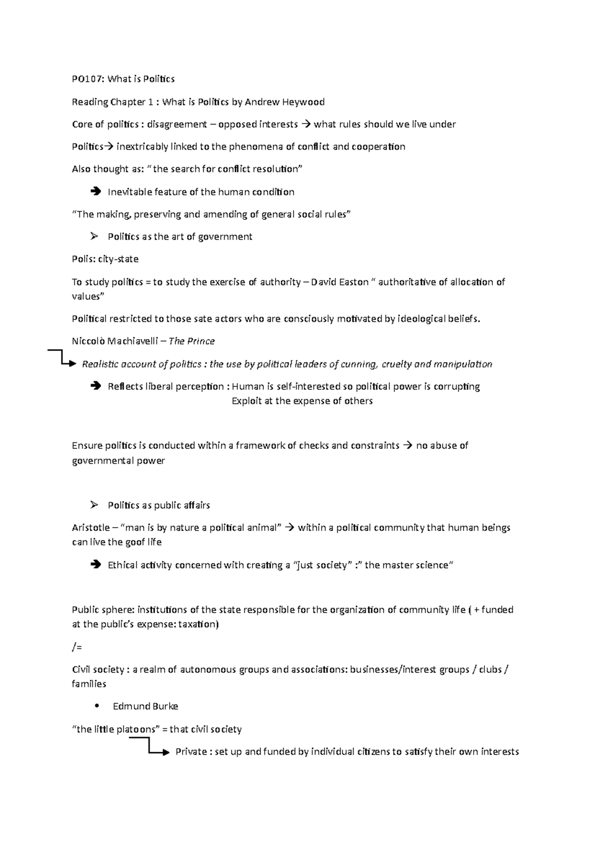 What is politics - week 2 - PO107: What is Politics Reading Chapter 1 ...