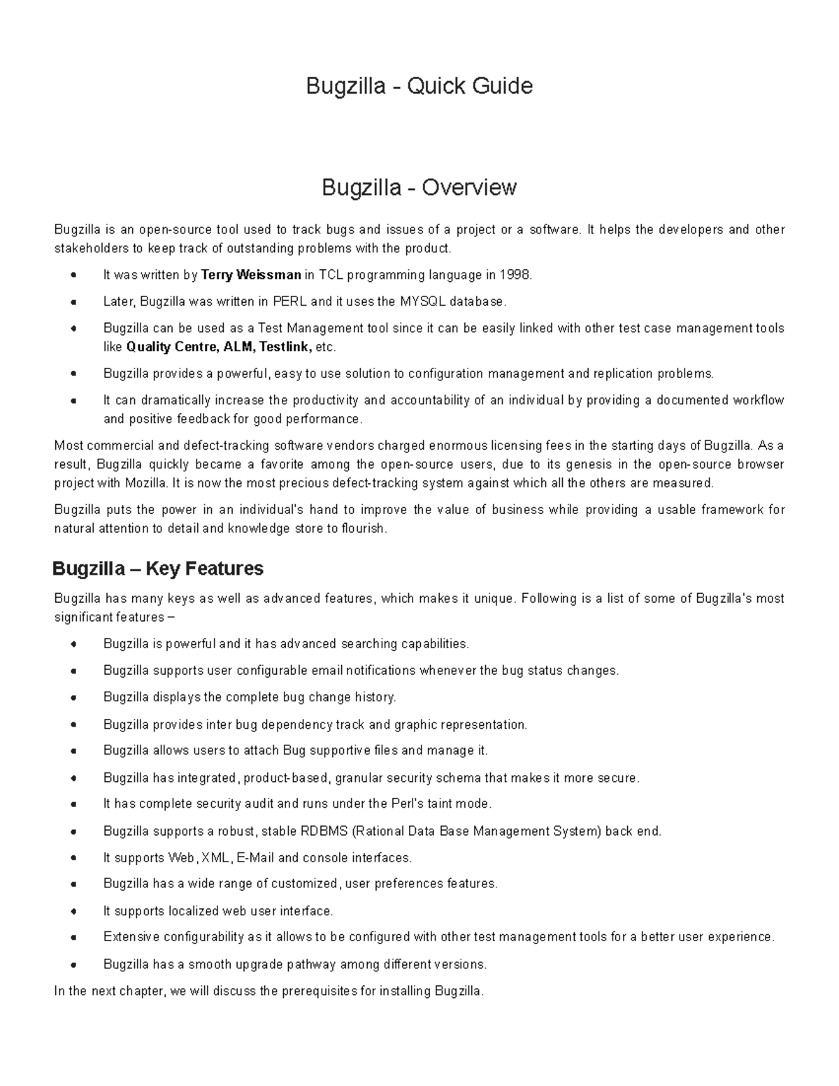 Bugzilla - Quick Guide - Test report - Bugzilla - Quick GuideBugzilla ...