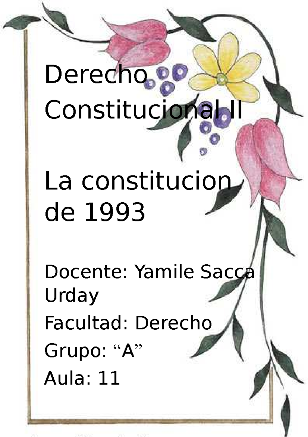 Actividad Constitucion De 1993 - Derecho Constitucional II La ...