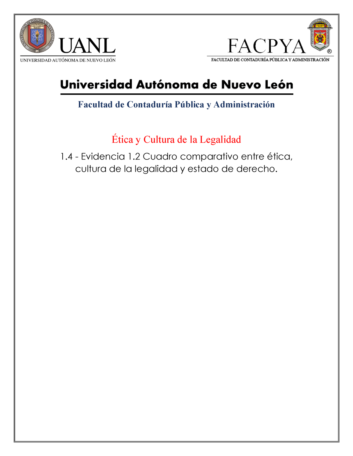 14 Evidencia 12 Cuadro Comparativo Universidad AutÛnoma De Nuevo LeÛn Facultad De 4069