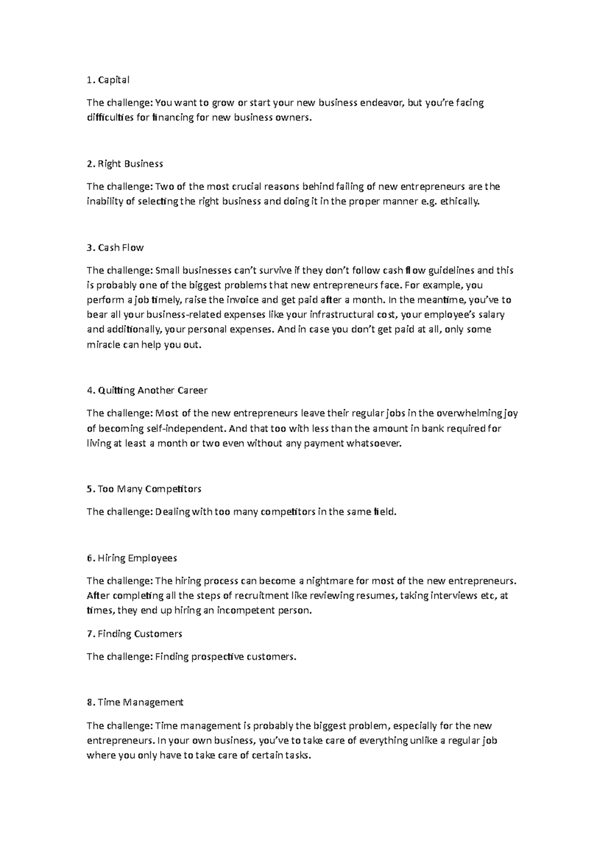 Common business problems. On the business study the university of ...
