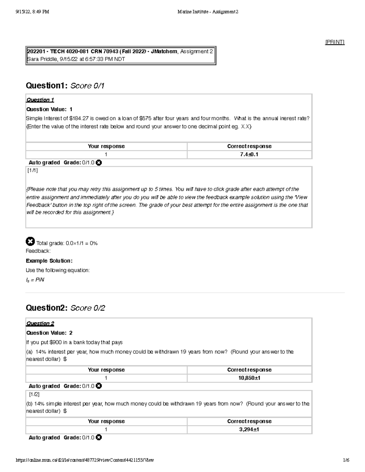 Assignment #2 - TECH-4020-081 (Econ Management for Tech 70943) - [PRINT ...