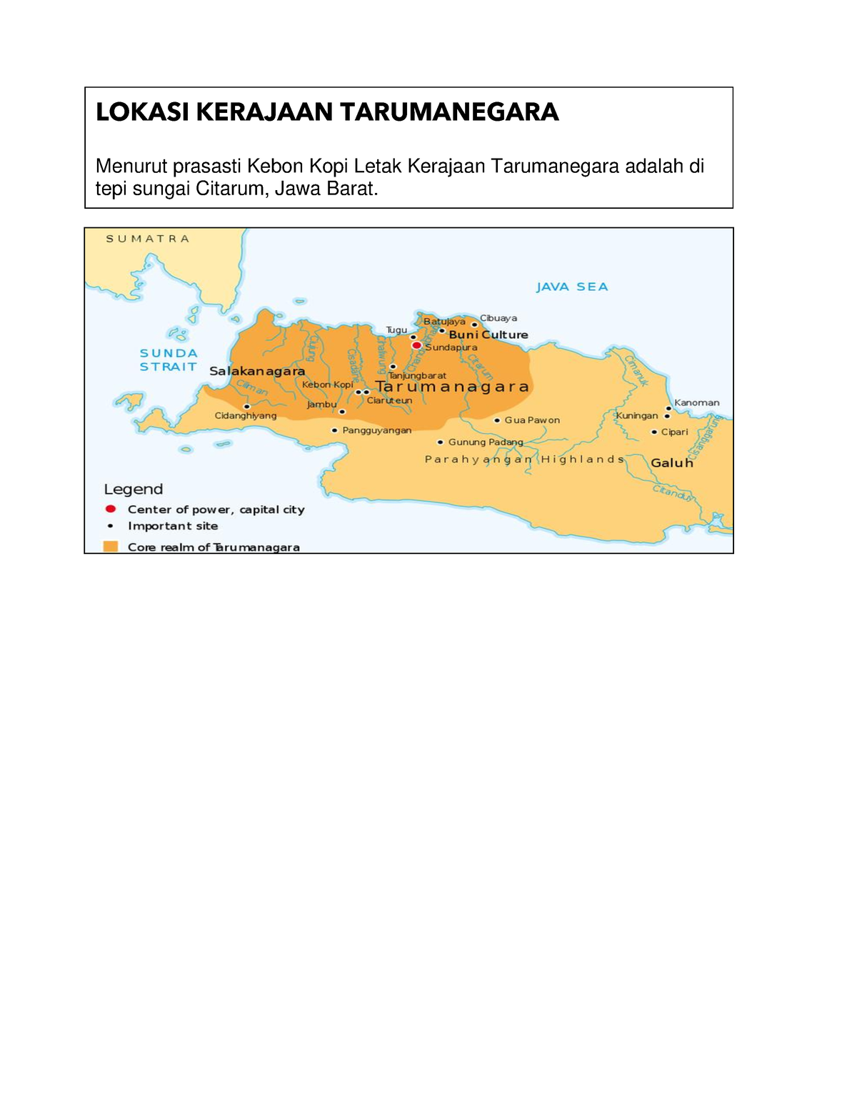 Tarumanegara Tentang Kerajaan Di Indonesia Lokasi Kerajaan