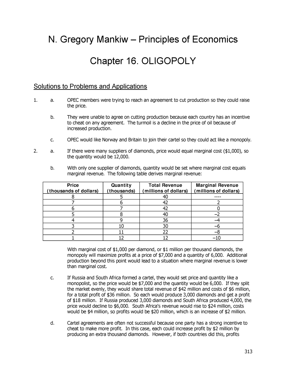 Mankiw Chapter 16Solutions Problems - N. Gregory Mankiw – Principles Of ...