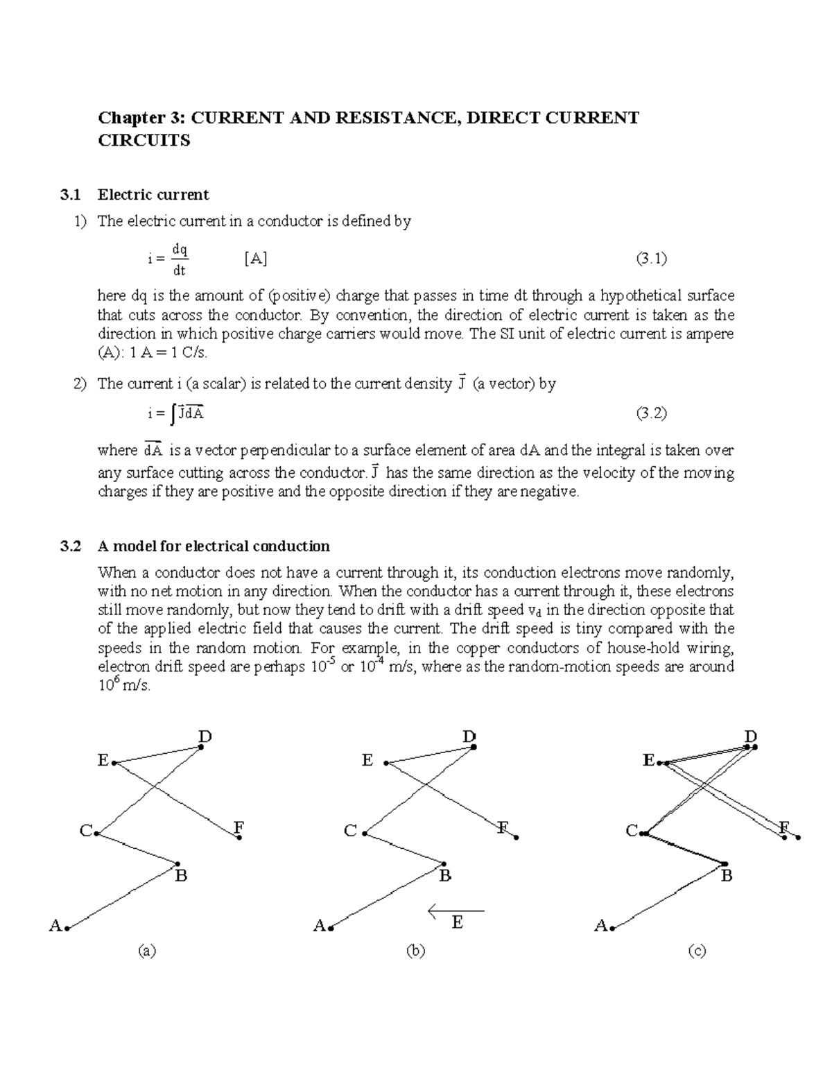 Chapter 3 - Electric Current - - Studocu