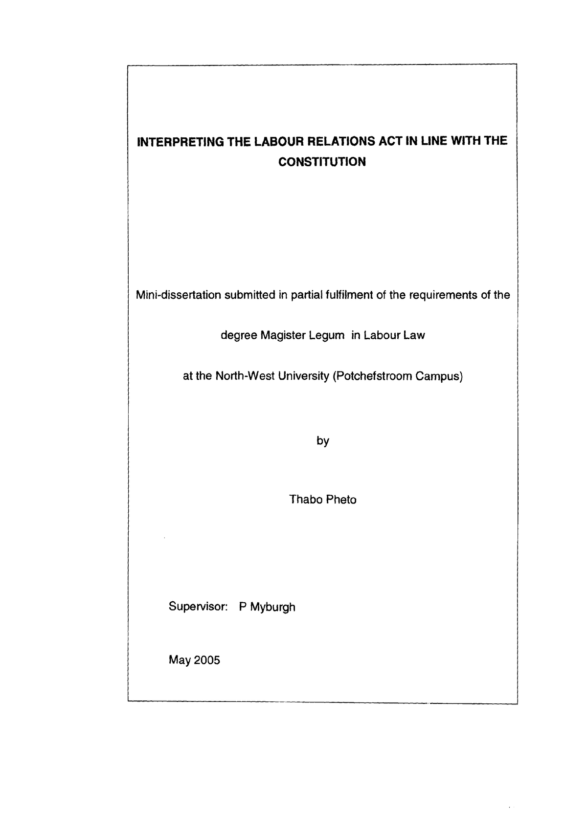 Interpreting The Labour Relations Act In - INTERPRETINGTHE ...